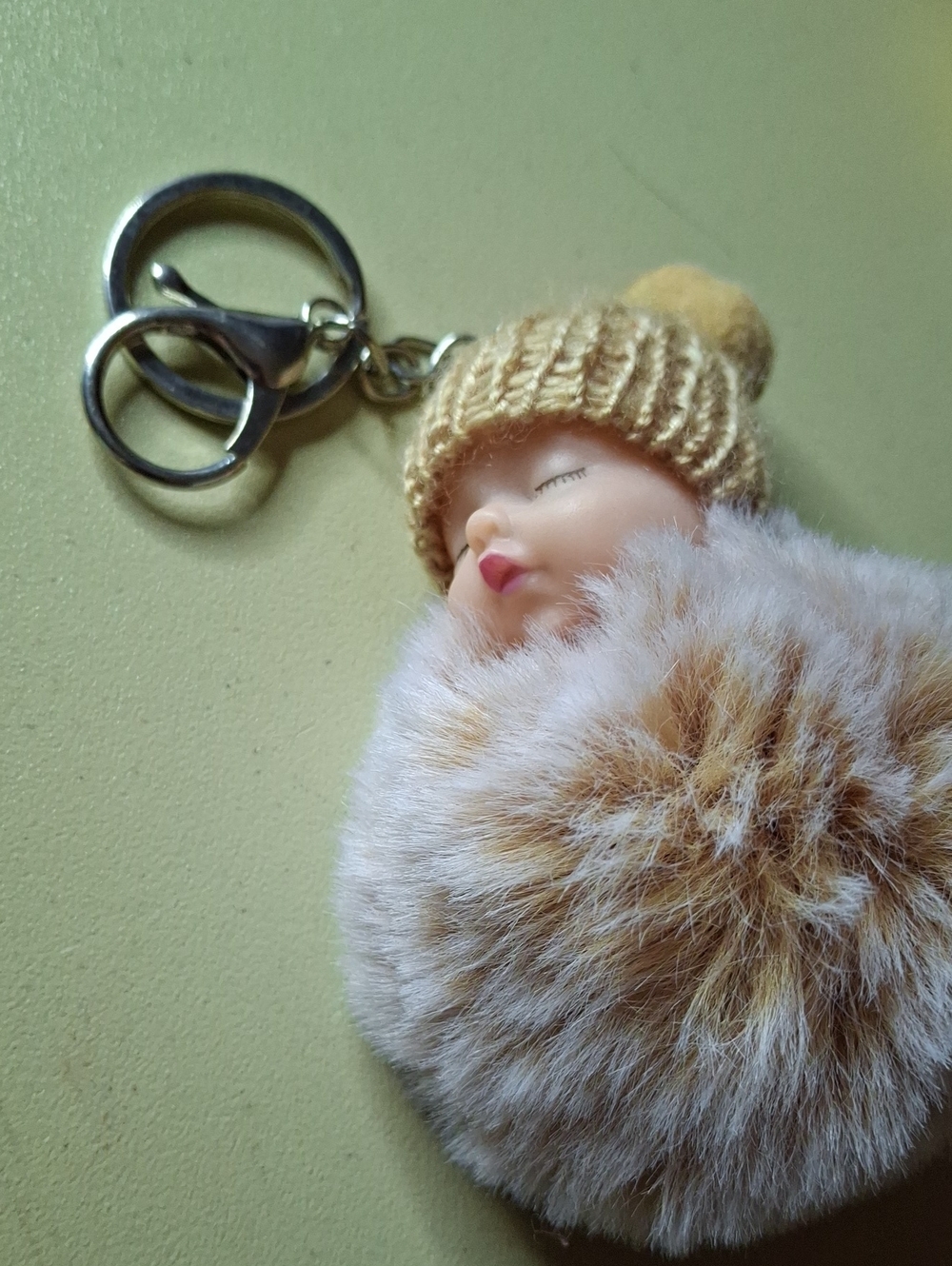 Baby Fur Purse/Keyring New